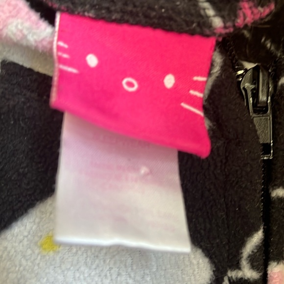 rare vintage sanrio hello kitty fleece onesie with paded feet - Picture 2 of 8